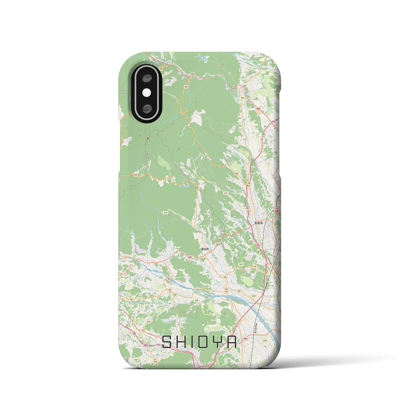 【塩谷(栃木県)】地図柄iPhoneケース(バックカバータイプ)