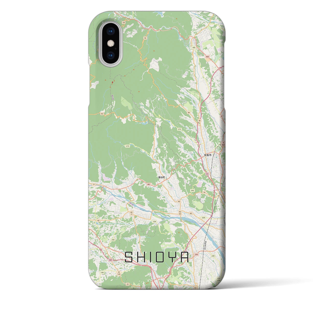 【塩谷(栃木県)】地図柄iPhoneケース(バックカバータイプ)
