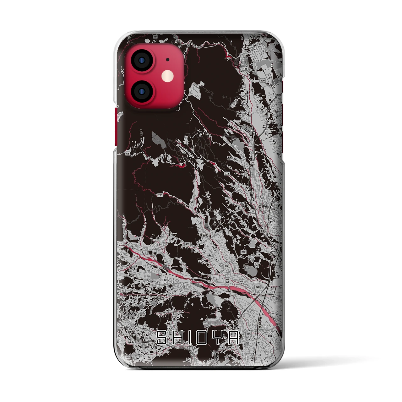 【塩谷(栃木県)】地図柄iPhoneケース(クリアタイプ)