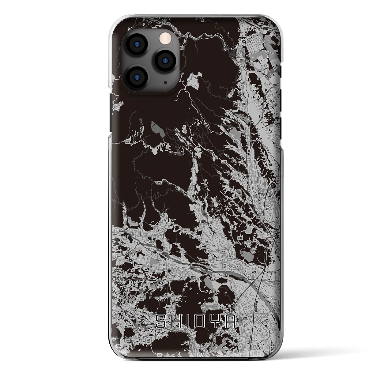 【塩谷(栃木県)】地図柄iPhoneケース(クリアタイプ)