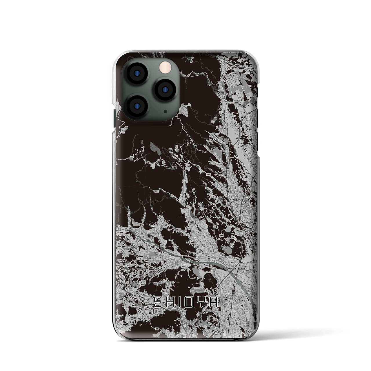 【塩谷(栃木県)】地図柄iPhoneケース(クリアタイプ)