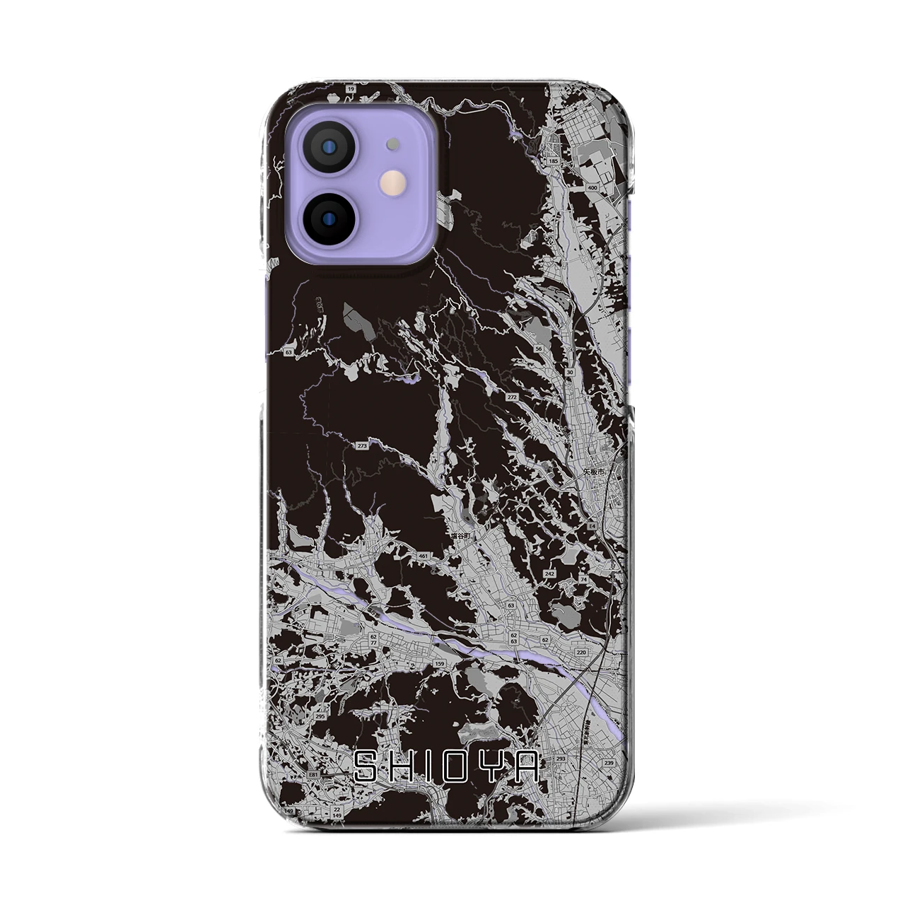 【塩谷(栃木県)】地図柄iPhoneケース(クリアタイプ)