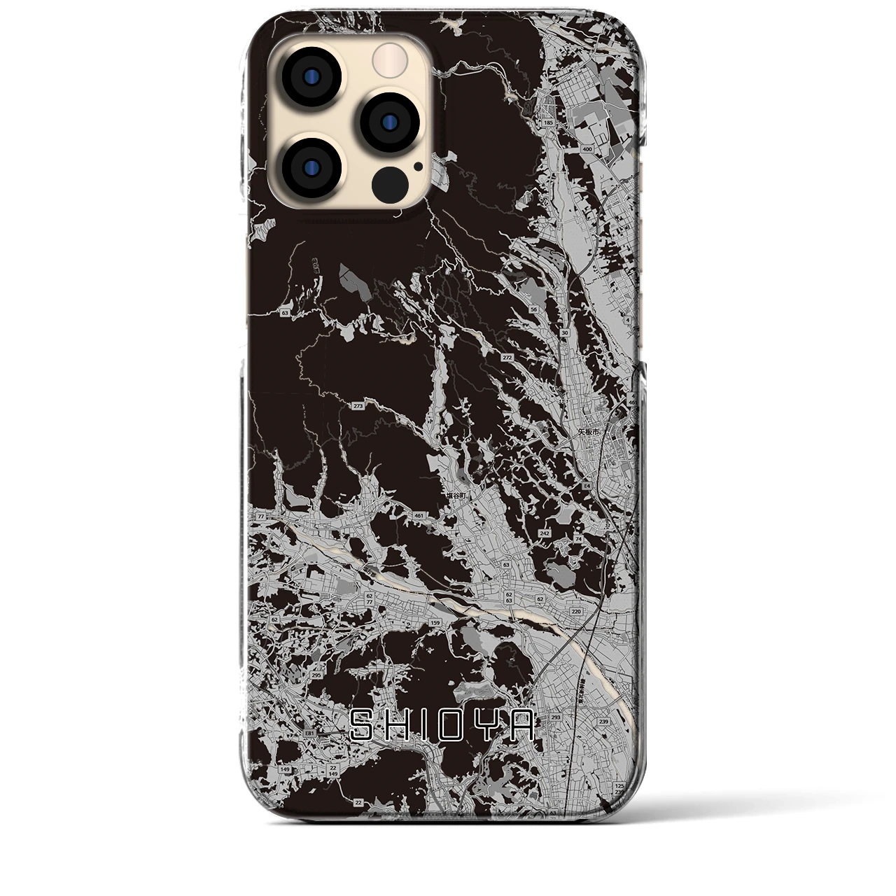 【塩谷(栃木県)】地図柄iPhoneケース(クリアタイプ)