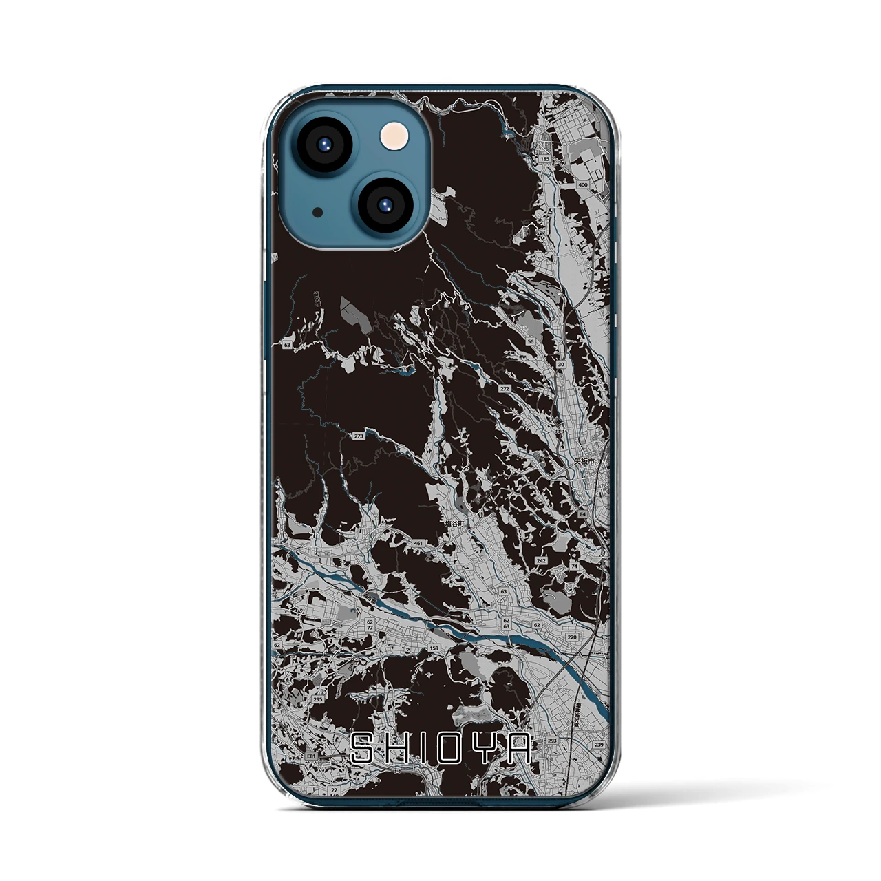 【塩谷(栃木県)】地図柄iPhoneケース(クリアタイプ)