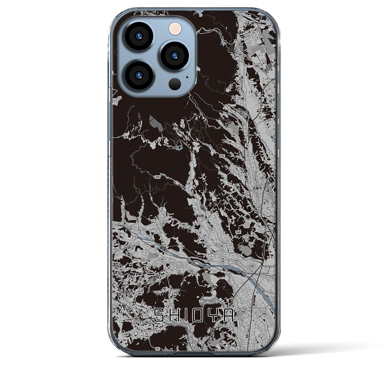 【塩谷(栃木県)】地図柄iPhoneケース(クリアタイプ)