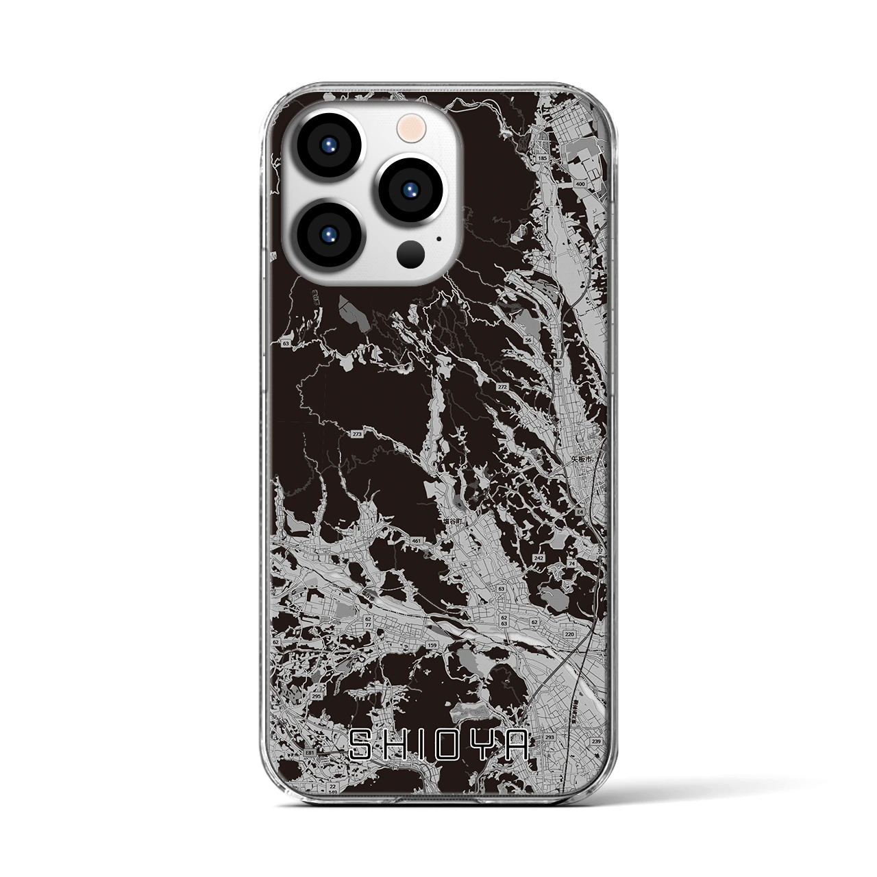 【塩谷(栃木県)】地図柄iPhoneケース(クリアタイプ)