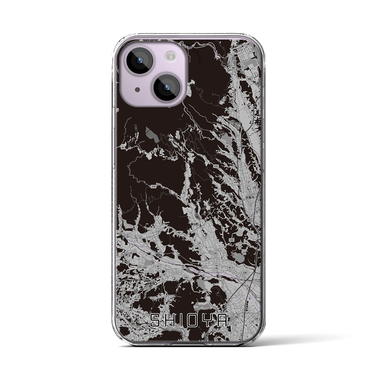 【塩谷(栃木県)】地図柄iPhoneケース(クリアタイプ)