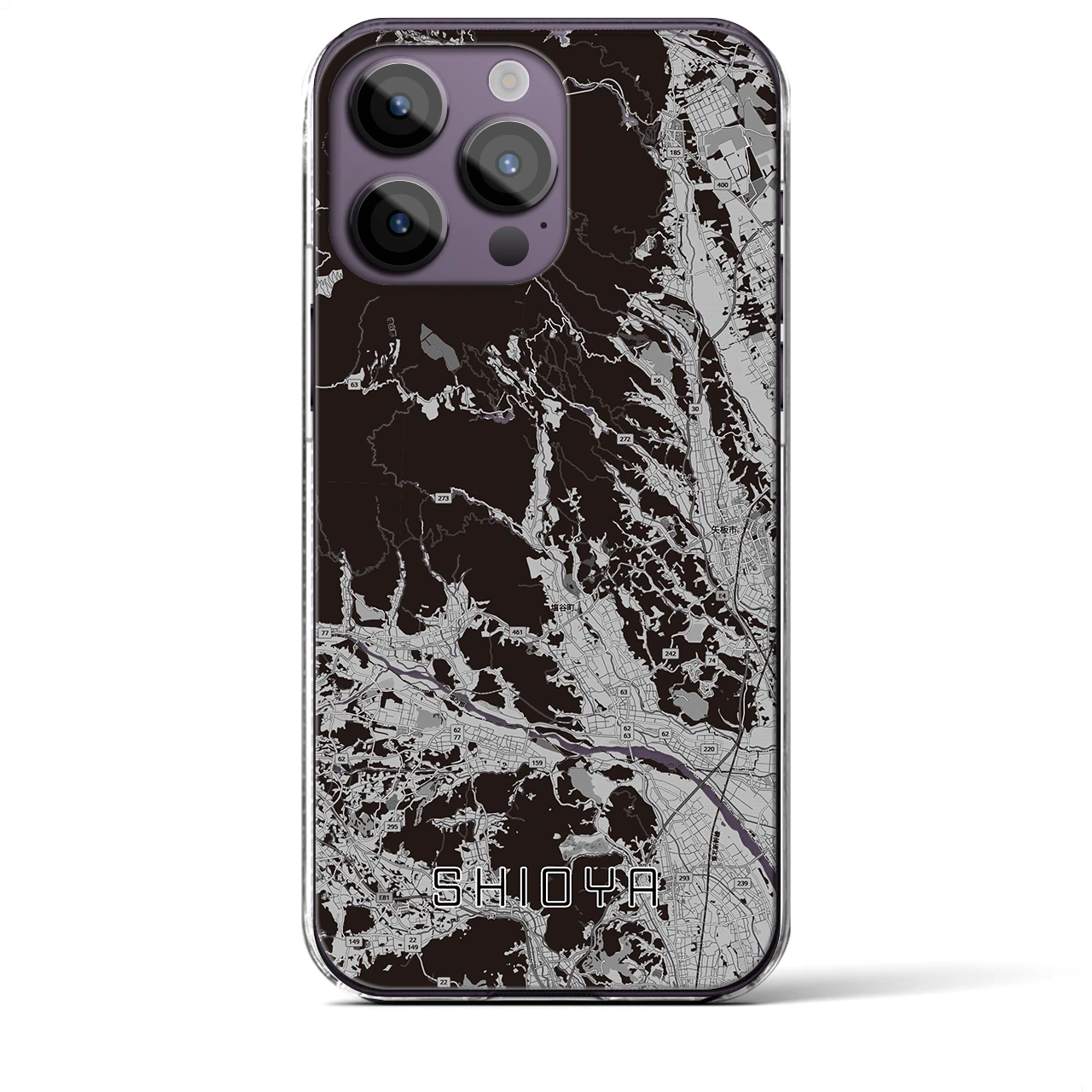 【塩谷(栃木県)】地図柄iPhoneケース(クリアタイプ)