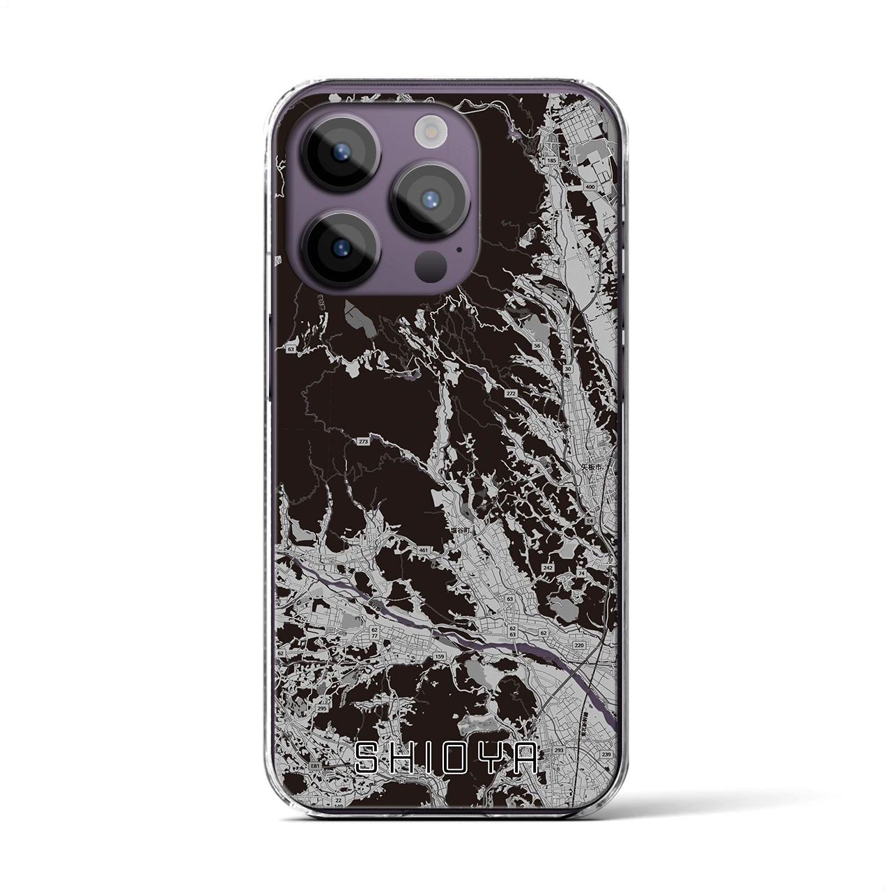 【塩谷(栃木県)】地図柄iPhoneケース(クリアタイプ)