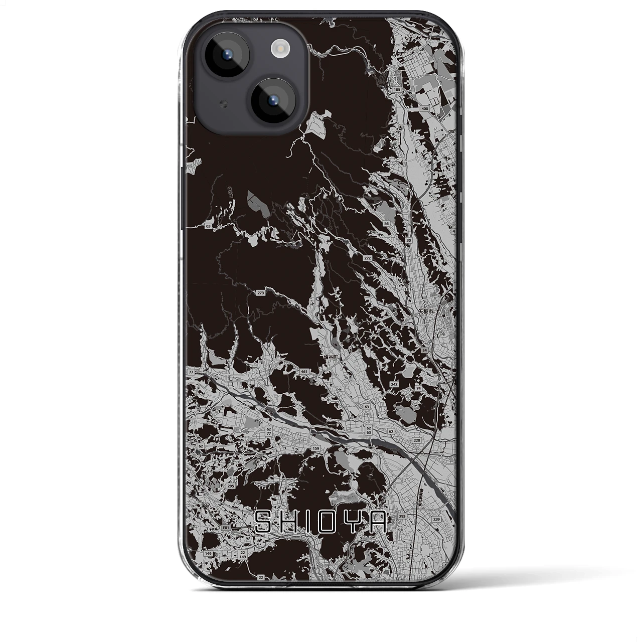 【塩谷(栃木県)】地図柄iPhoneケース(クリアタイプ)