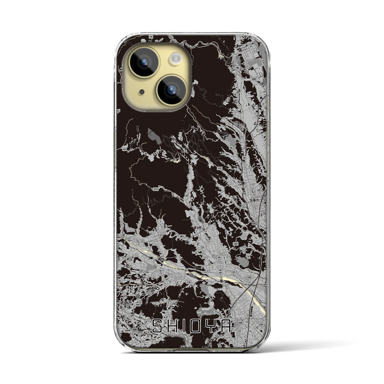 【塩谷(栃木県)】地図柄iPhoneケース(クリアタイプ)