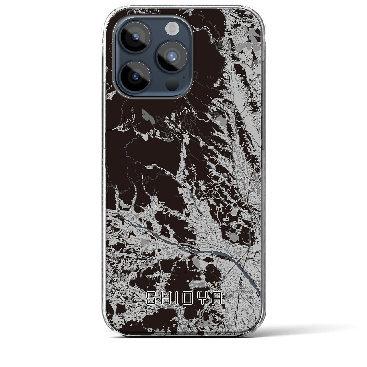 【塩谷(栃木県)】地図柄iPhoneケース(クリアタイプ)