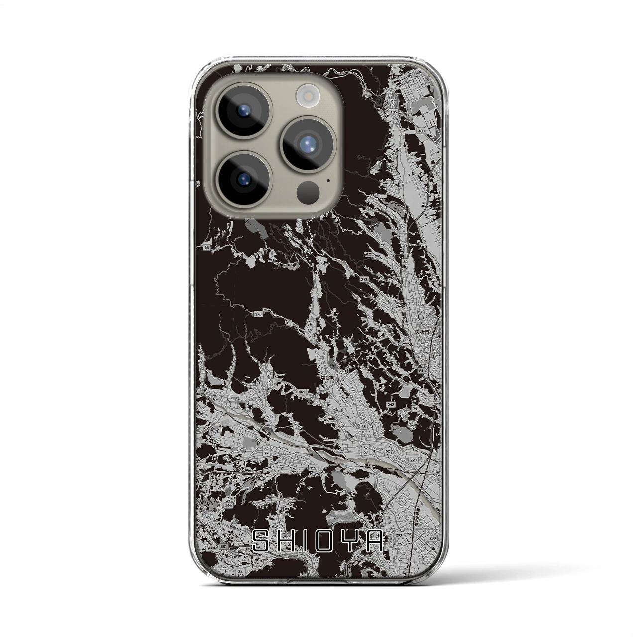 【塩谷(栃木県)】地図柄iPhoneケース(クリアタイプ)