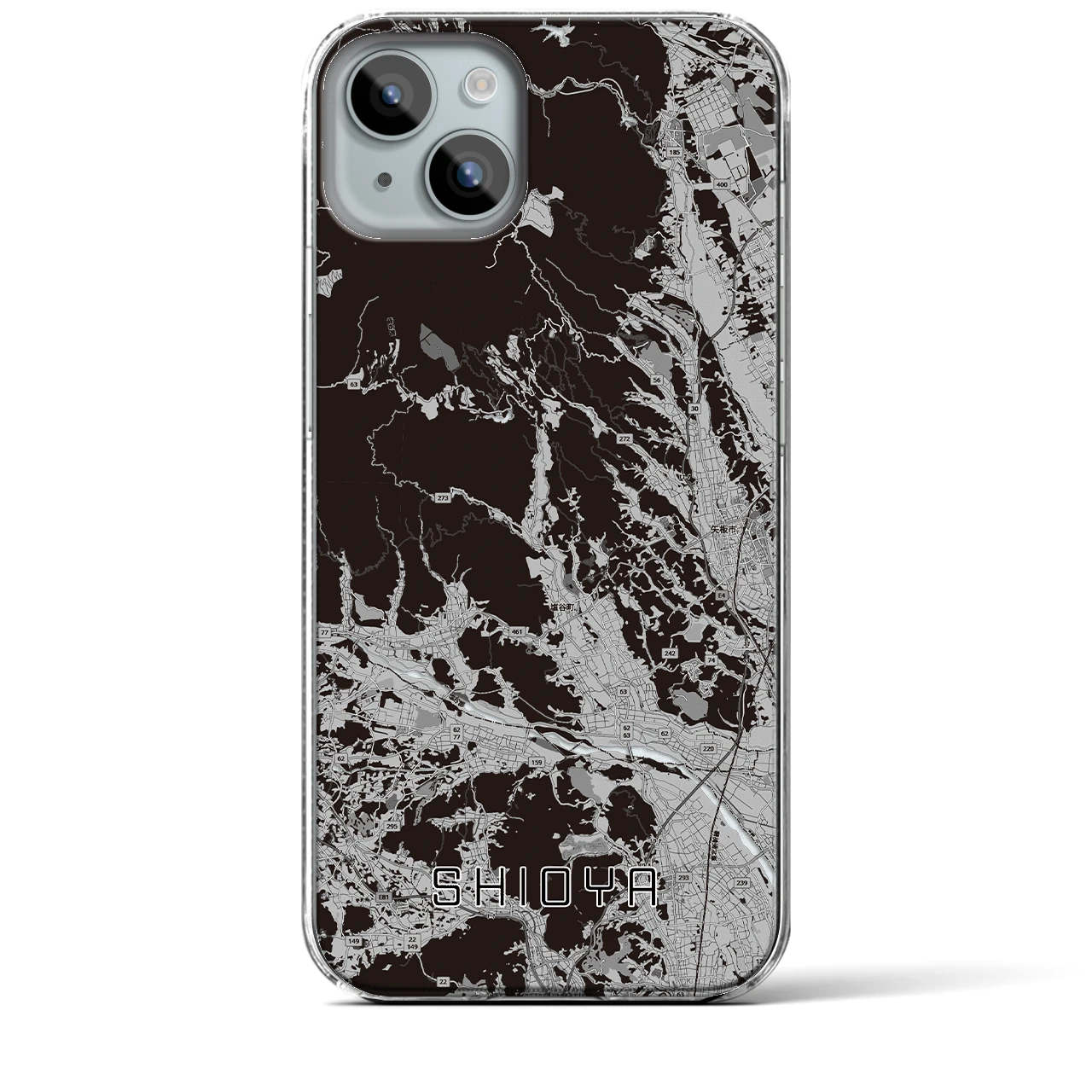 【塩谷(栃木県)】地図柄iPhoneケース(クリアタイプ)