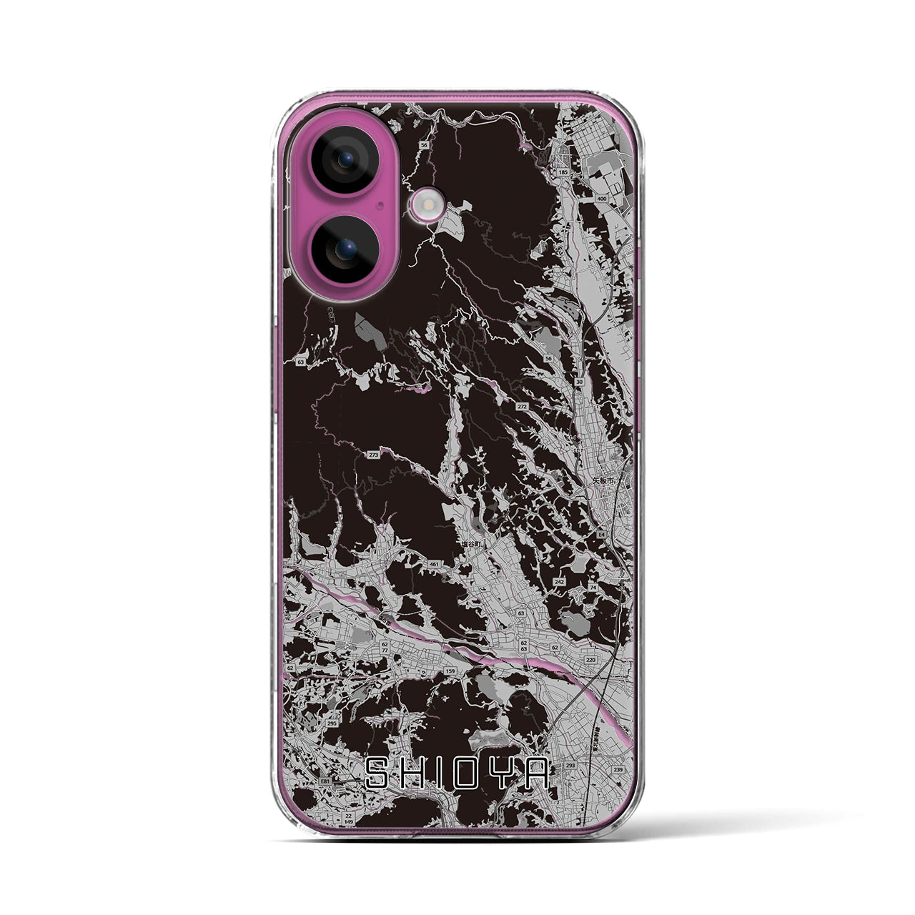 【塩谷(栃木県)】地図柄iPhoneケース(クリアタイプ)