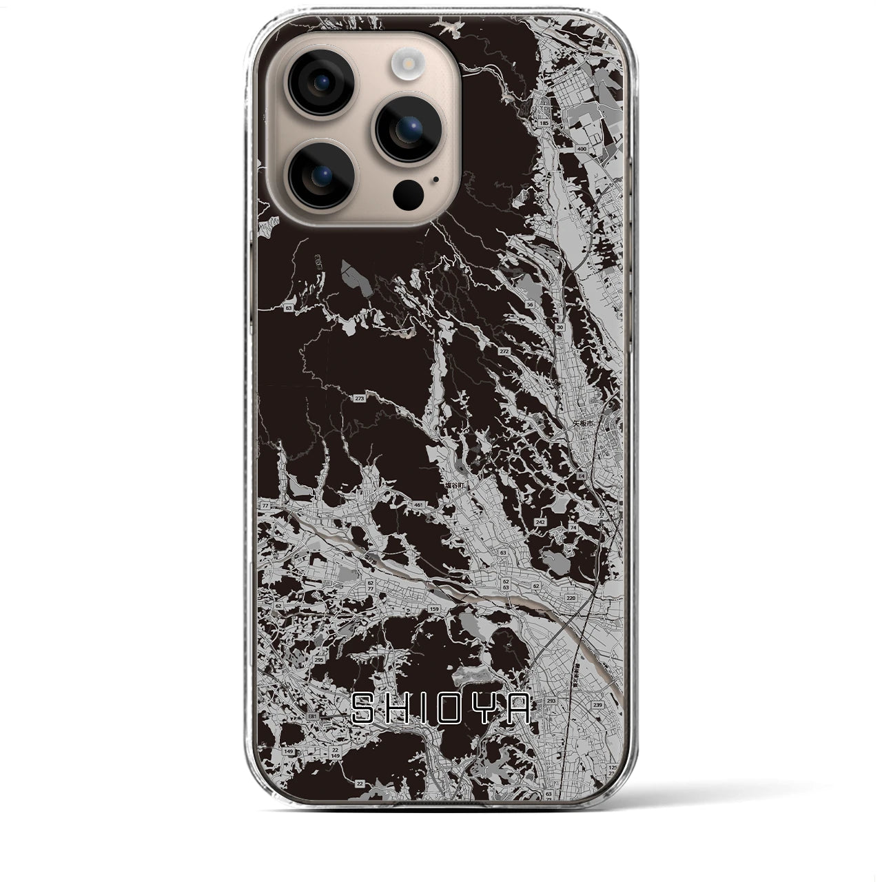 【塩谷(栃木県)】地図柄iPhoneケース(クリアタイプ)