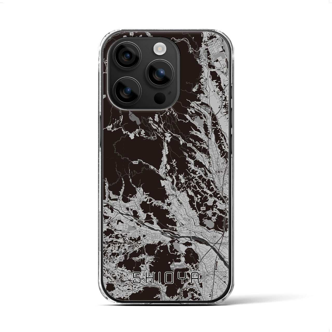 【塩谷(栃木県)】地図柄iPhoneケース(クリアタイプ)