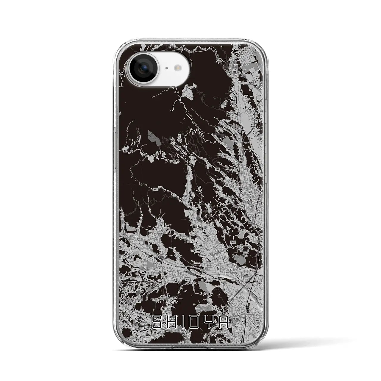 【塩谷(栃木県)】地図柄iPhoneケース(クリアタイプ)