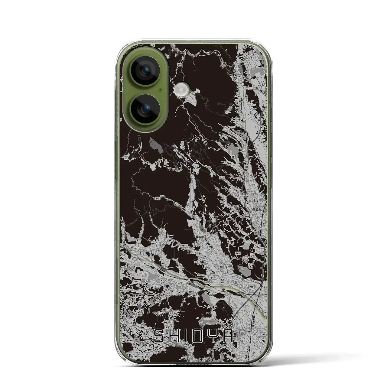 【塩谷(栃木県)】地図柄iPhoneケース(クリアタイプ)
