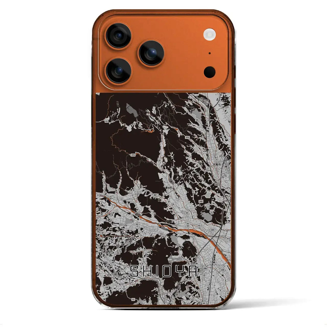 【塩谷(栃木県)】地図柄iPhoneケース(クリアタイプ)