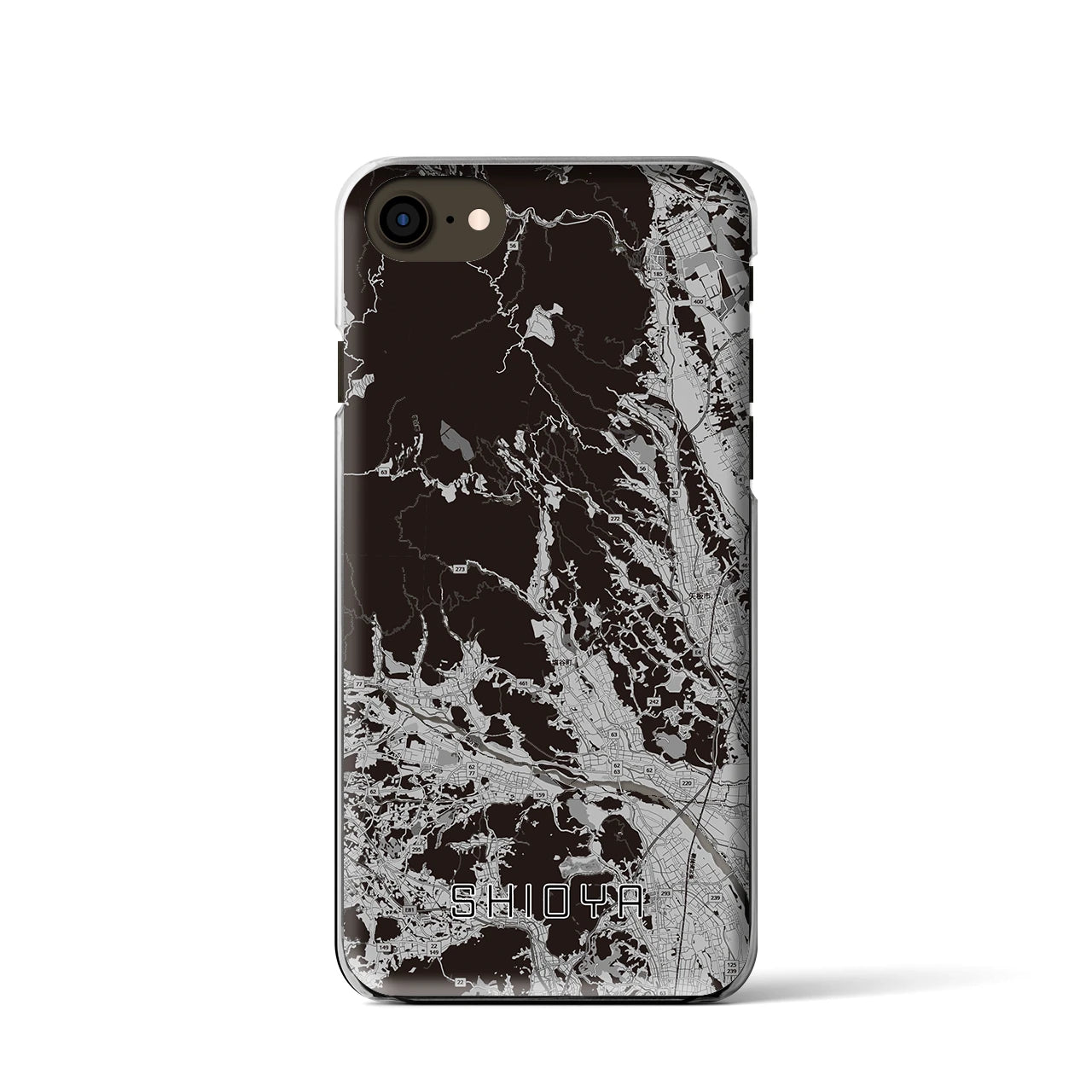 【塩谷(栃木県)】地図柄iPhoneケース(クリアタイプ)