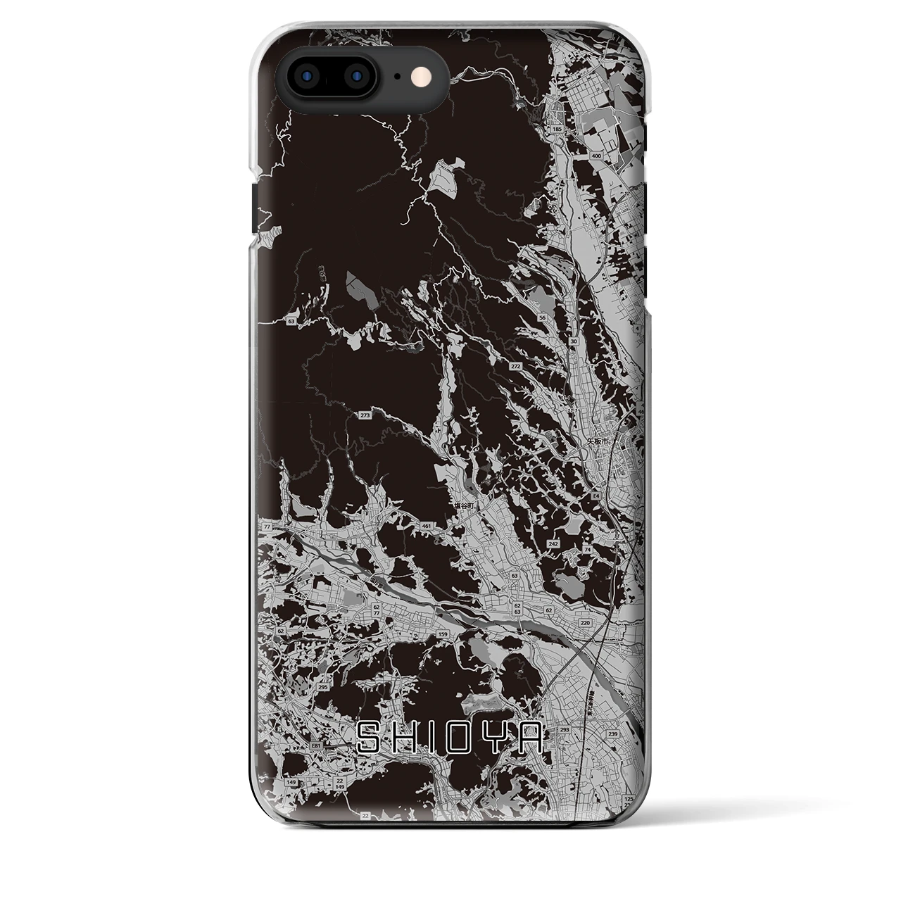 【塩谷(栃木県)】地図柄iPhoneケース(クリアタイプ)