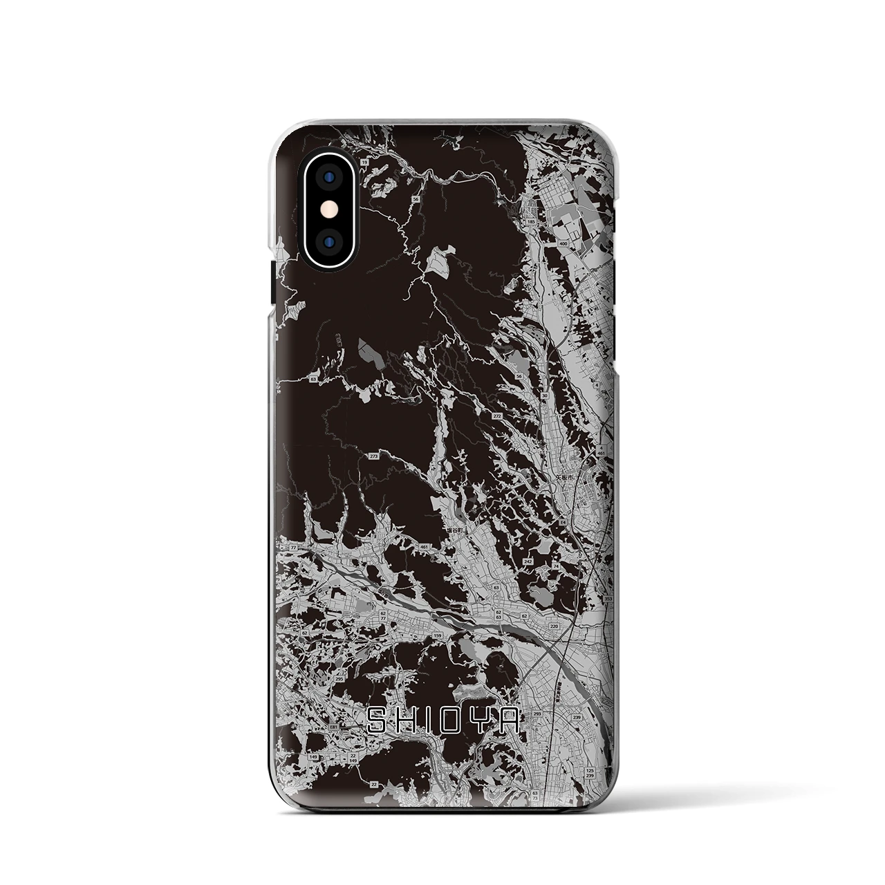 【塩谷(栃木県)】地図柄iPhoneケース(クリアタイプ)