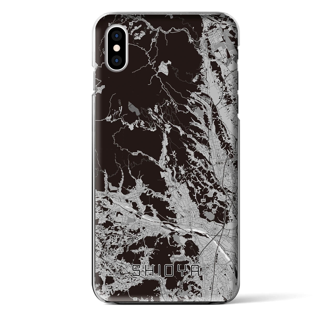 【塩谷(栃木県)】地図柄iPhoneケース(クリアタイプ)