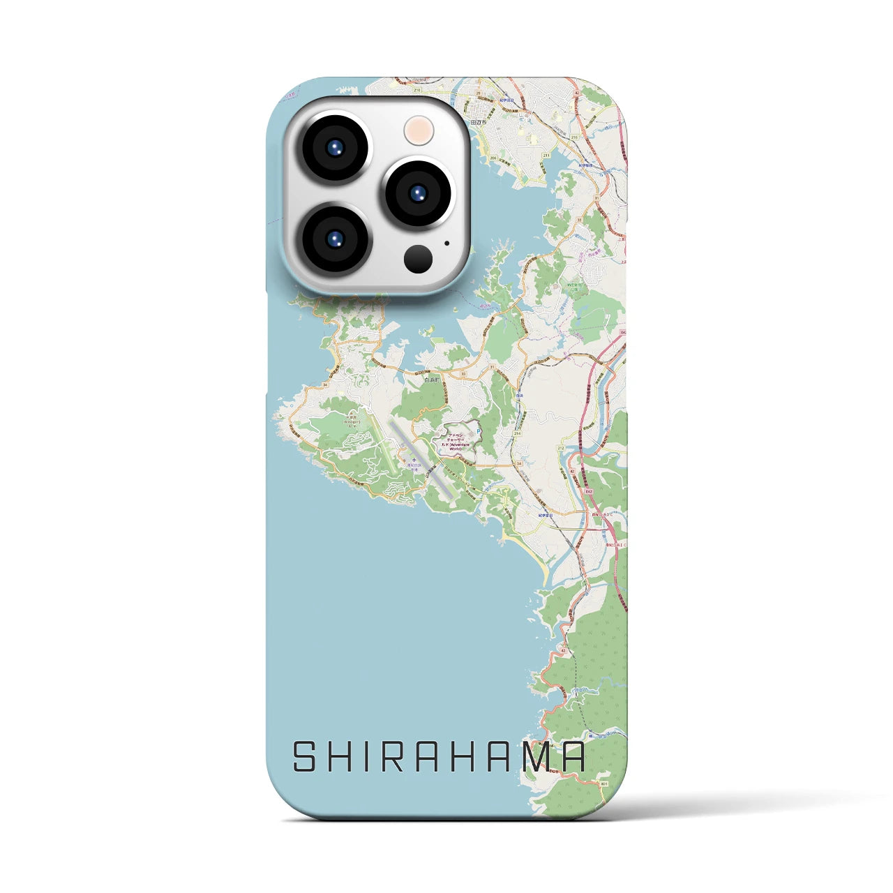 【白浜(和歌山県)】地図柄iPhoneケース(バックカバータイプ)