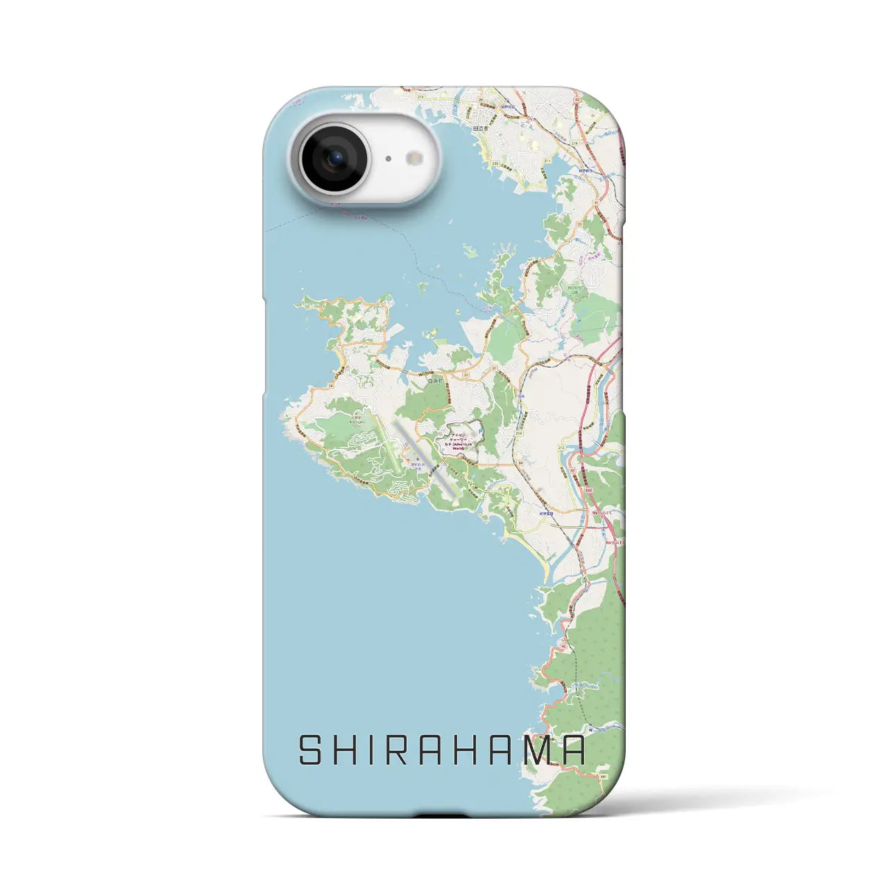 【白浜(和歌山県)】地図柄iPhoneケース(バックカバータイプ)