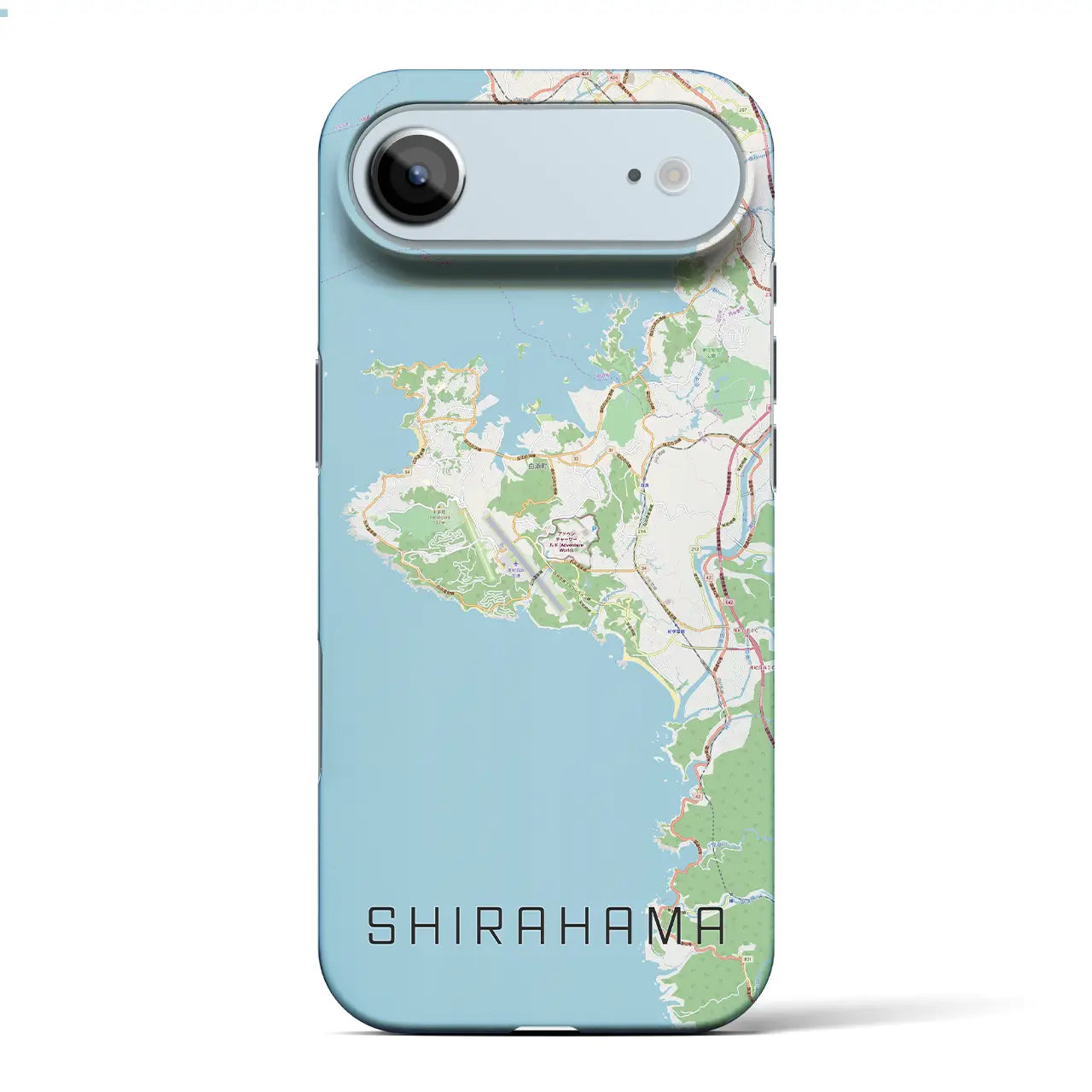 【白浜(和歌山県)】地図柄iPhoneケース(バックカバータイプ)