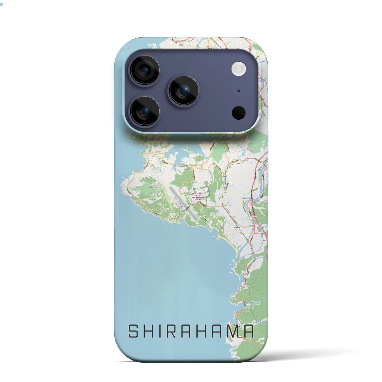 【白浜(和歌山県)】地図柄iPhoneケース(バックカバータイプ)