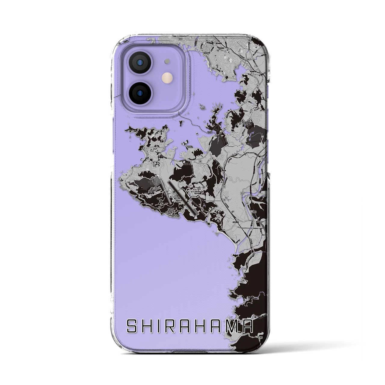 【白浜(和歌山県)】地図柄iPhoneケース(クリアタイプ)