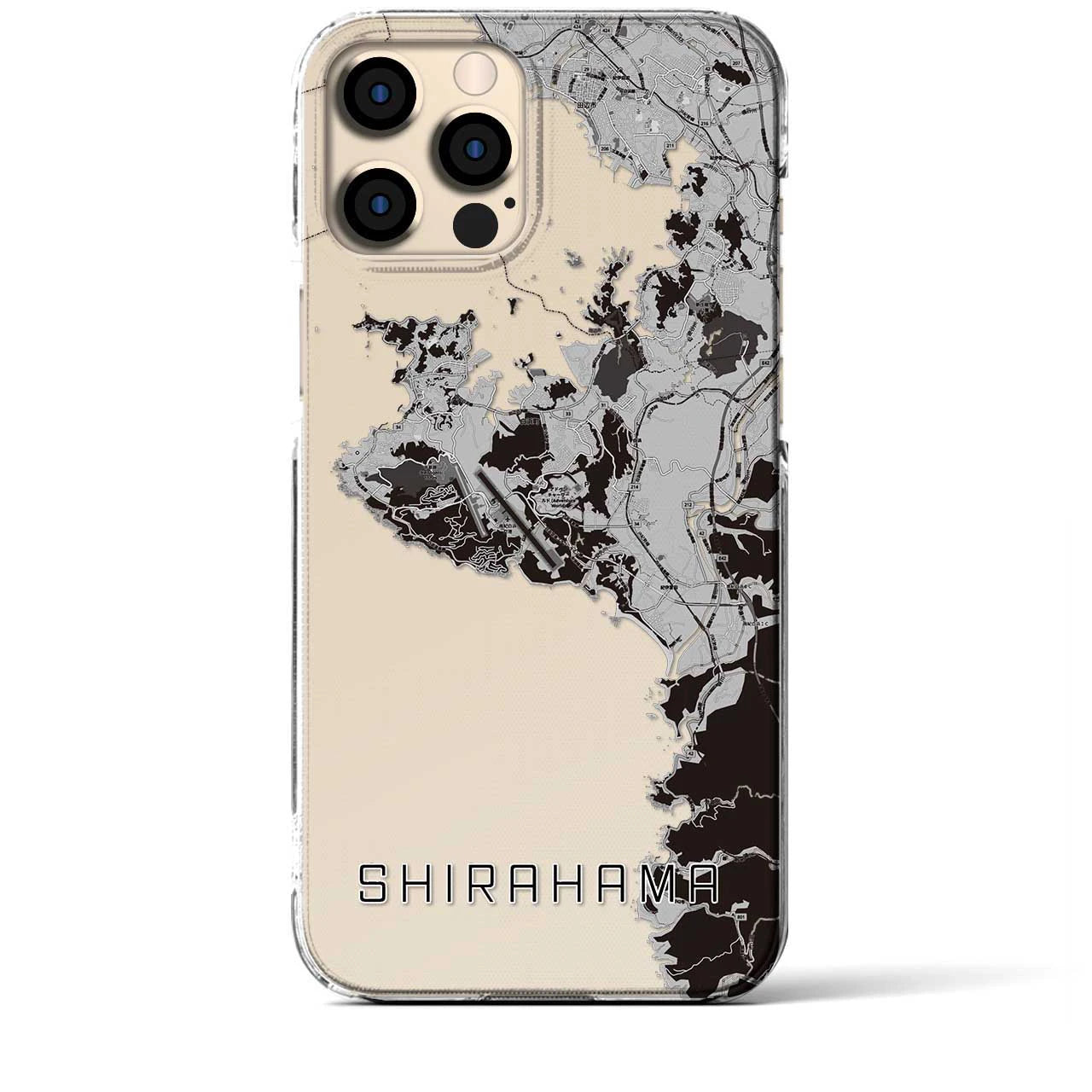 【白浜(和歌山県)】地図柄iPhoneケース(クリアタイプ)