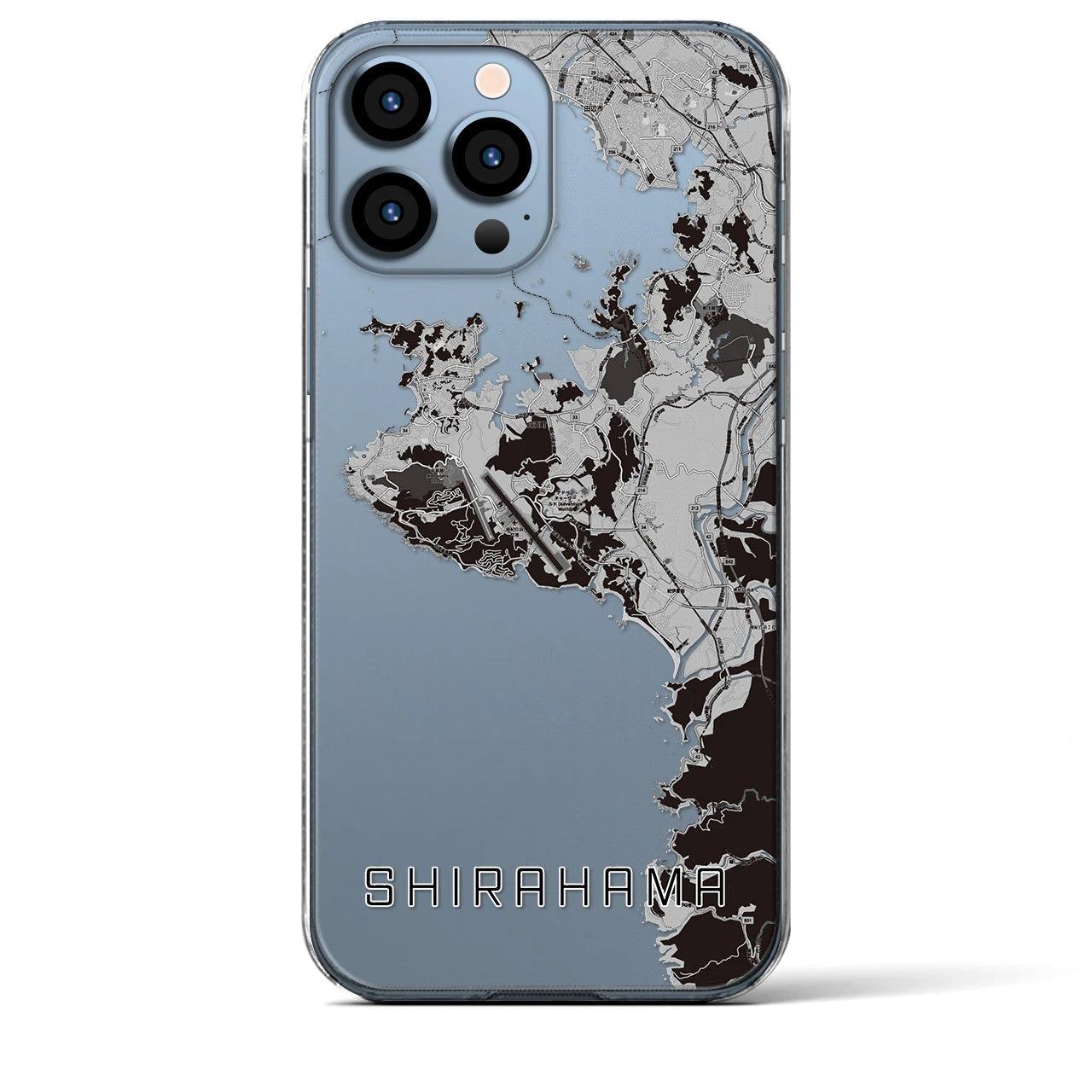 【白浜(和歌山県)】地図柄iPhoneケース(クリアタイプ)