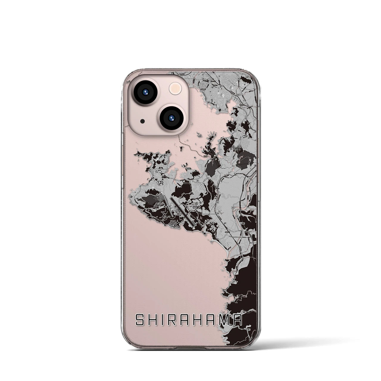 【白浜(和歌山県)】地図柄iPhoneケース(クリアタイプ)