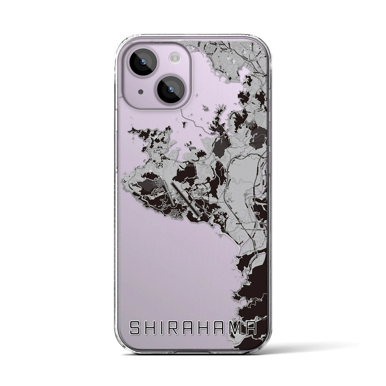 【白浜(和歌山県)】地図柄iPhoneケース(クリアタイプ)