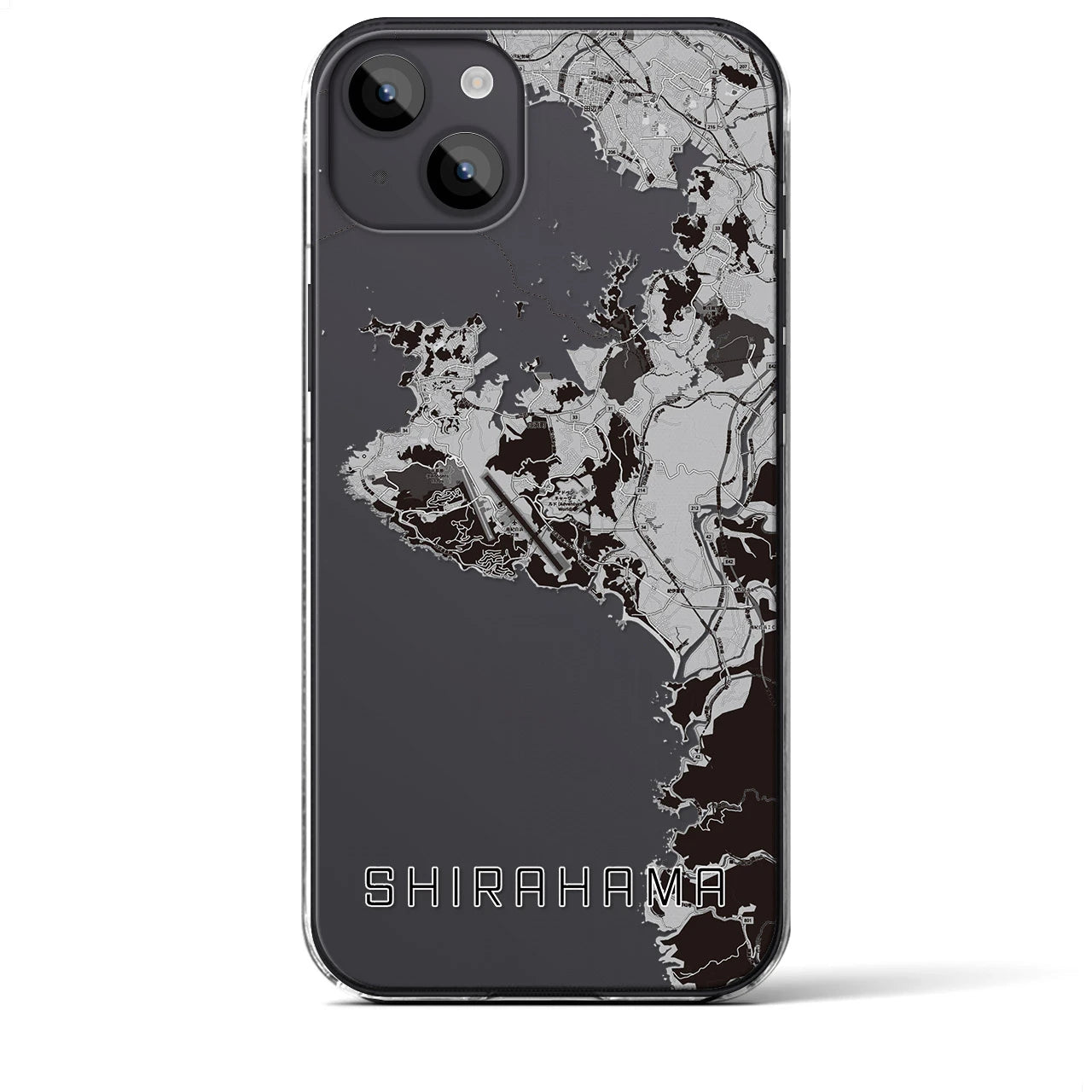 【白浜(和歌山県)】地図柄iPhoneケース(クリアタイプ)