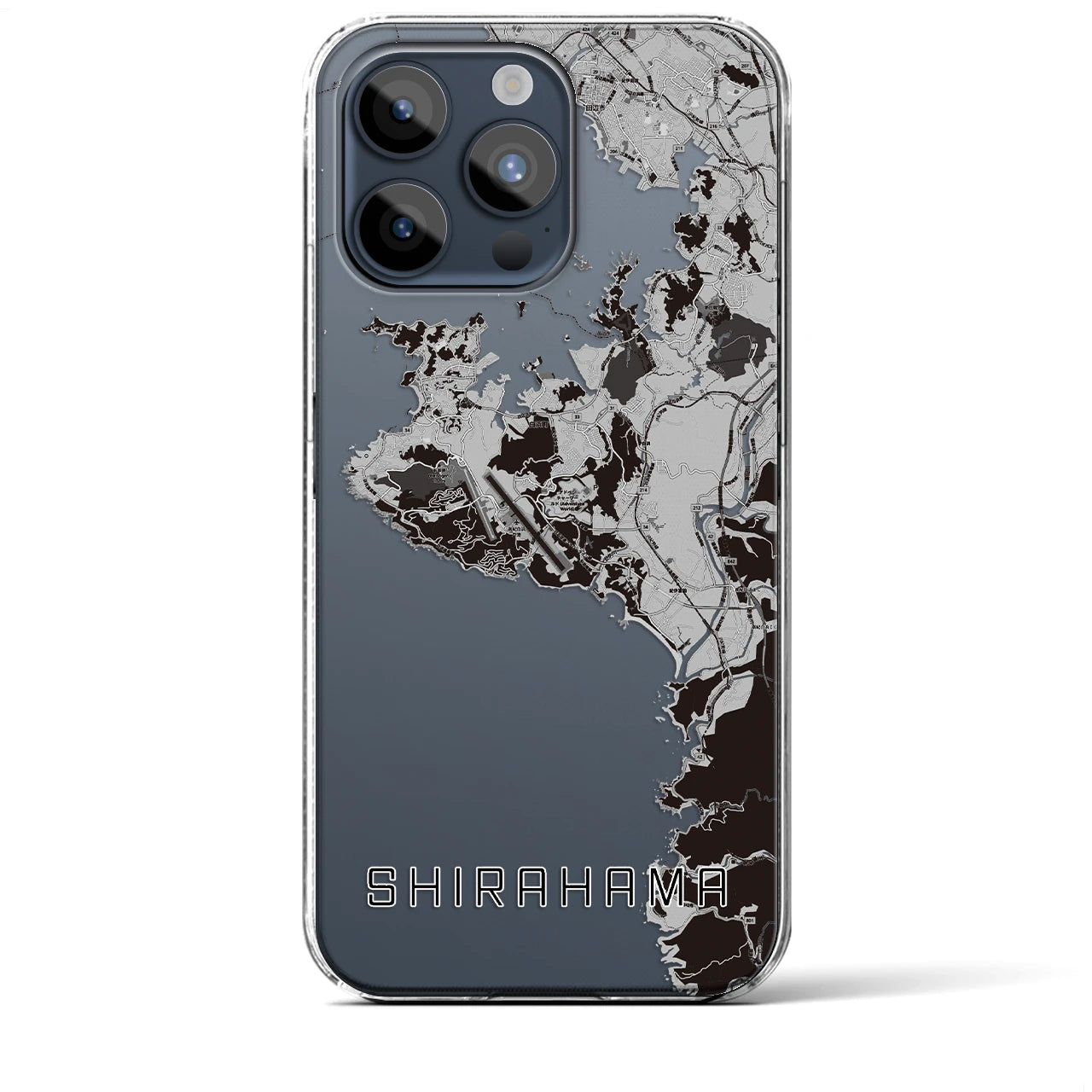 【白浜(和歌山県)】地図柄iPhoneケース(クリアタイプ)