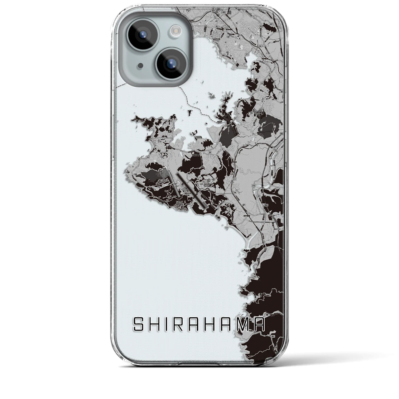 【白浜(和歌山県)】地図柄iPhoneケース(クリアタイプ)