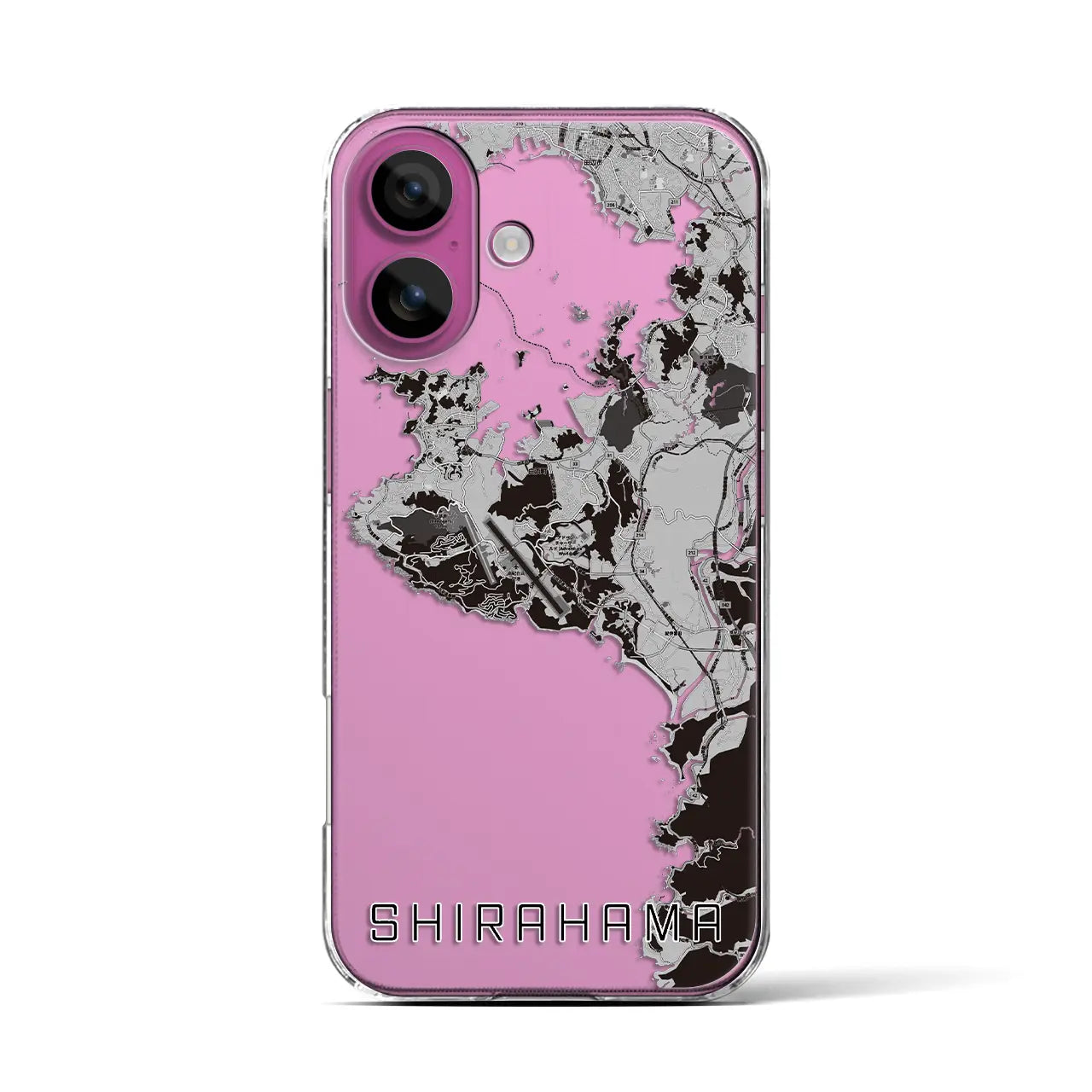 【白浜(和歌山県)】地図柄iPhoneケース(クリアタイプ)