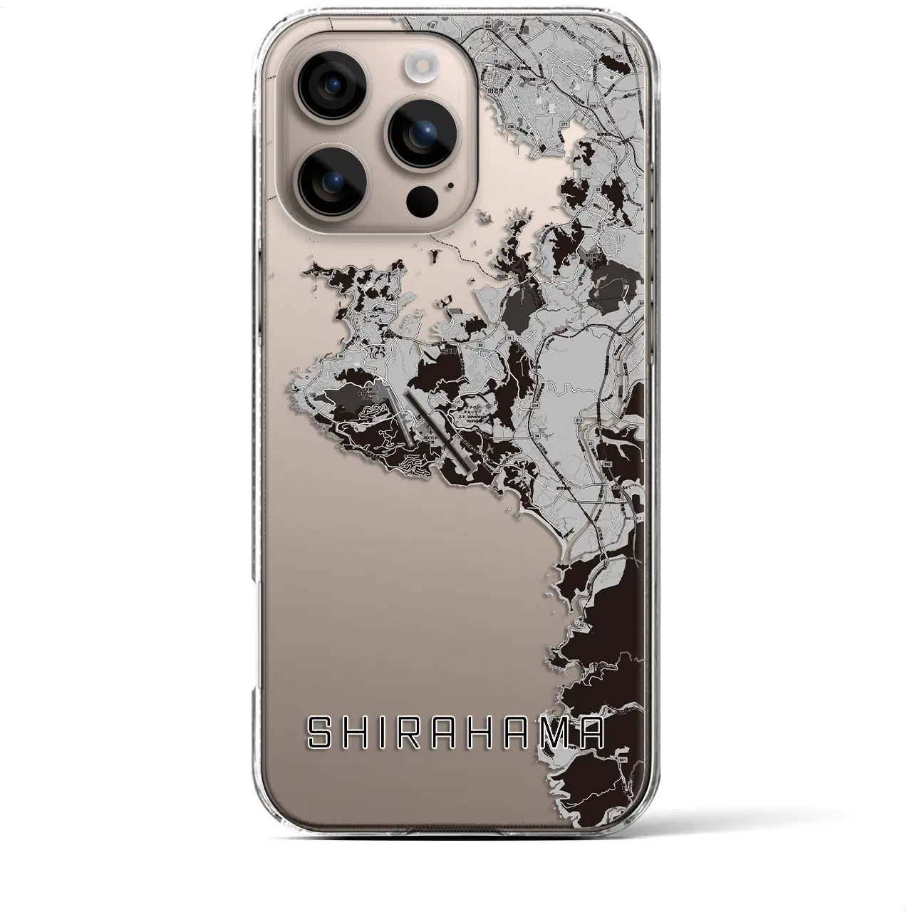 【白浜(和歌山県)】地図柄iPhoneケース(クリアタイプ)