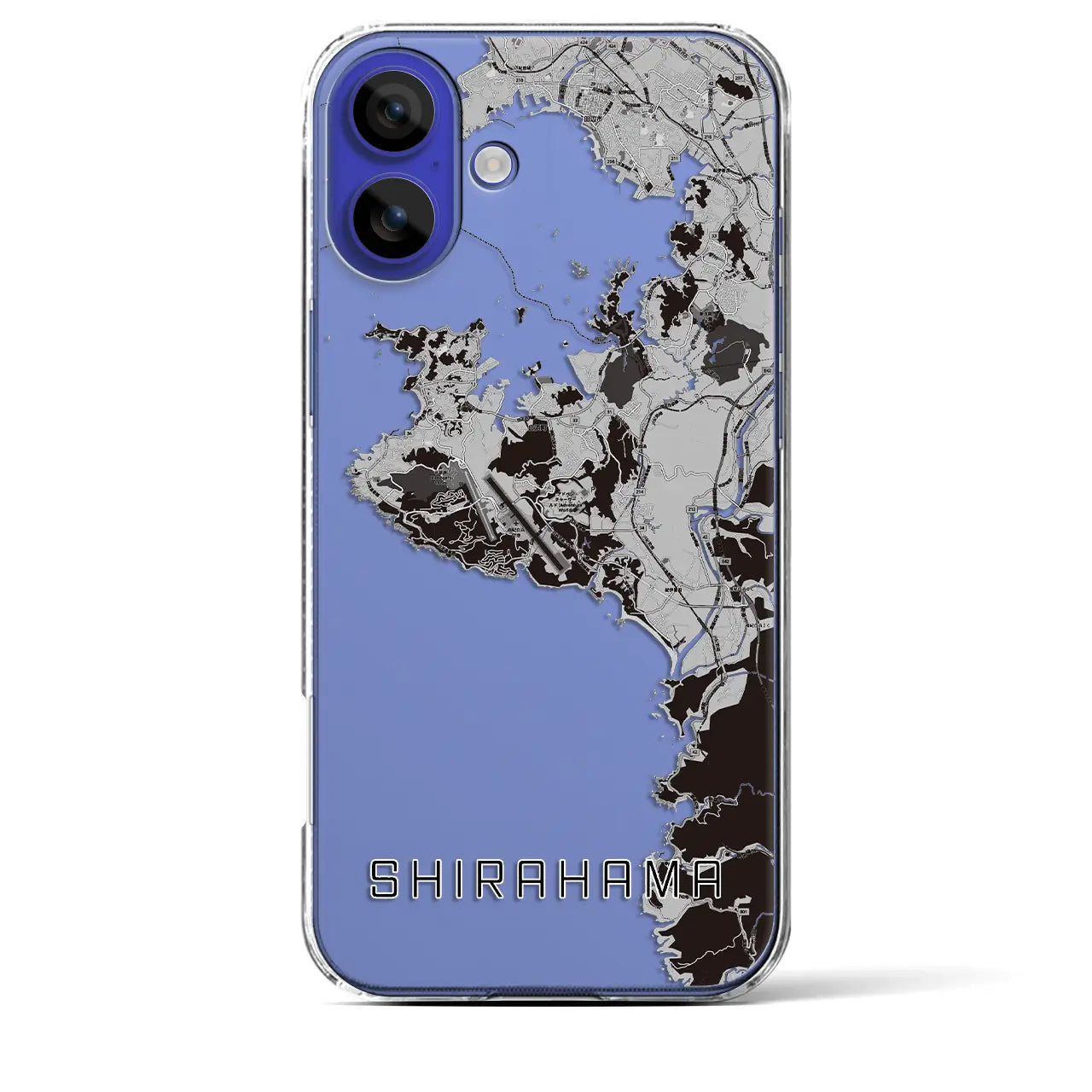 【白浜(和歌山県)】地図柄iPhoneケース(クリアタイプ)