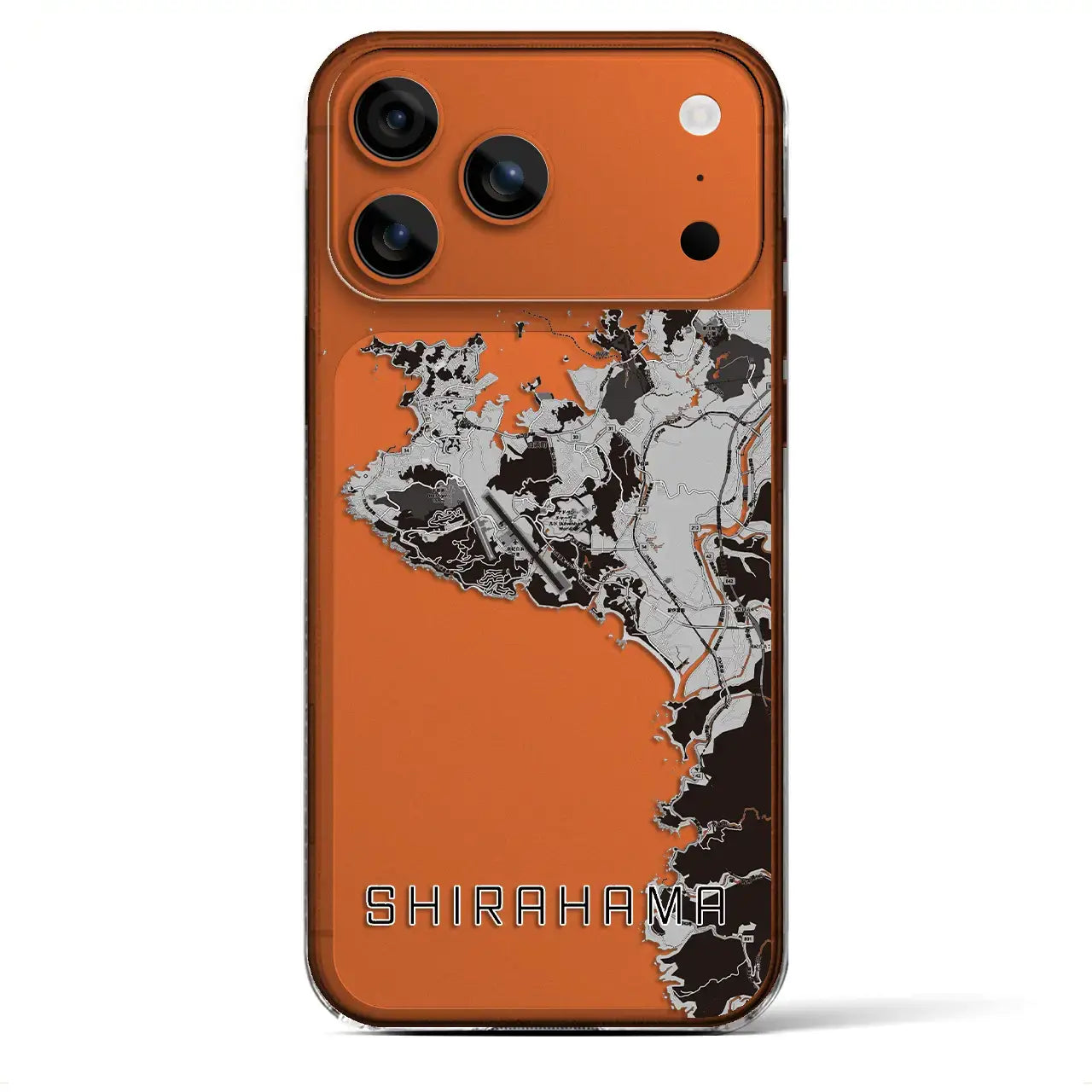 【白浜(和歌山県)】地図柄iPhoneケース(クリアタイプ)