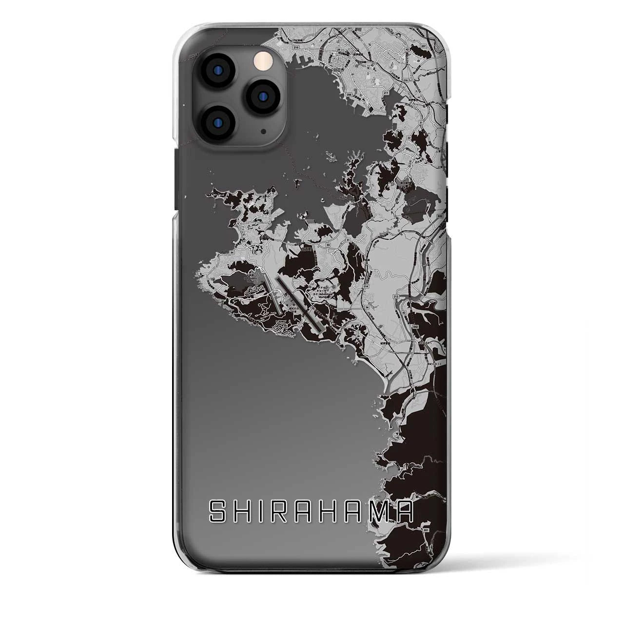 【白浜(和歌山県)】地図柄iPhoneケース(クリアタイプ)