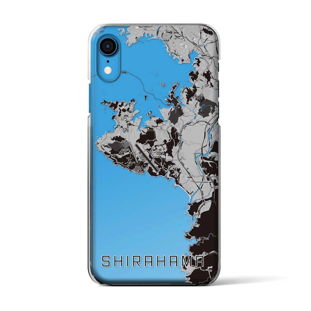 【白浜(和歌山県)】地図柄iPhoneケース(クリアタイプ)
