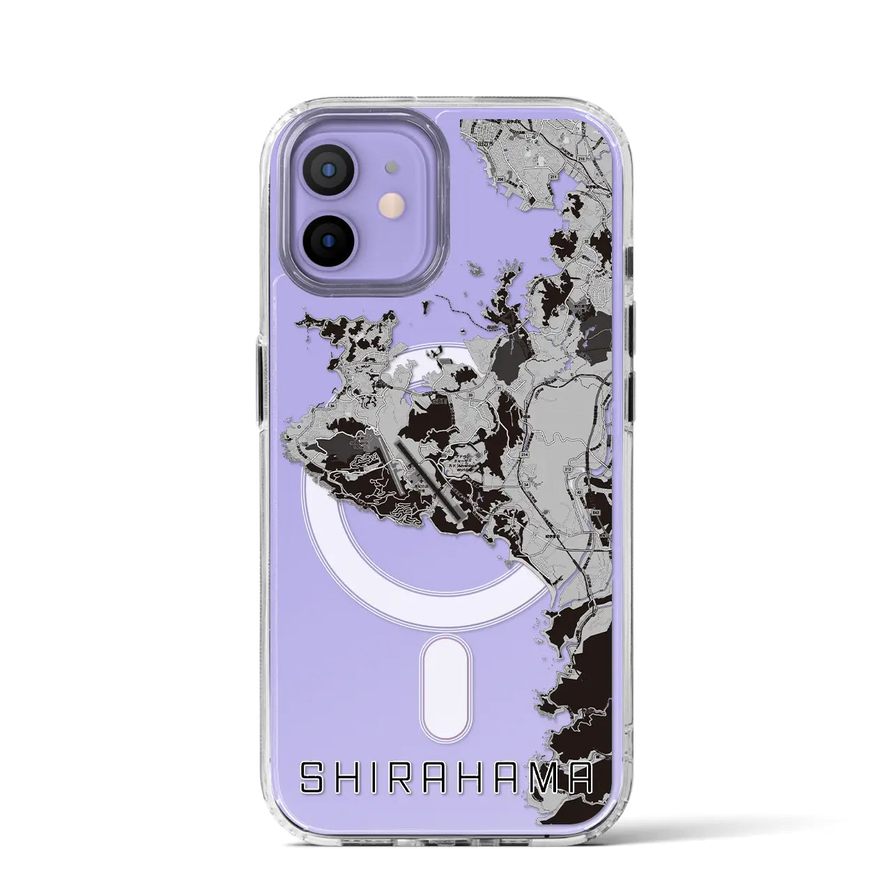 【白浜(和歌山県)】地図柄iPhoneケース(MagSafeタイプ)