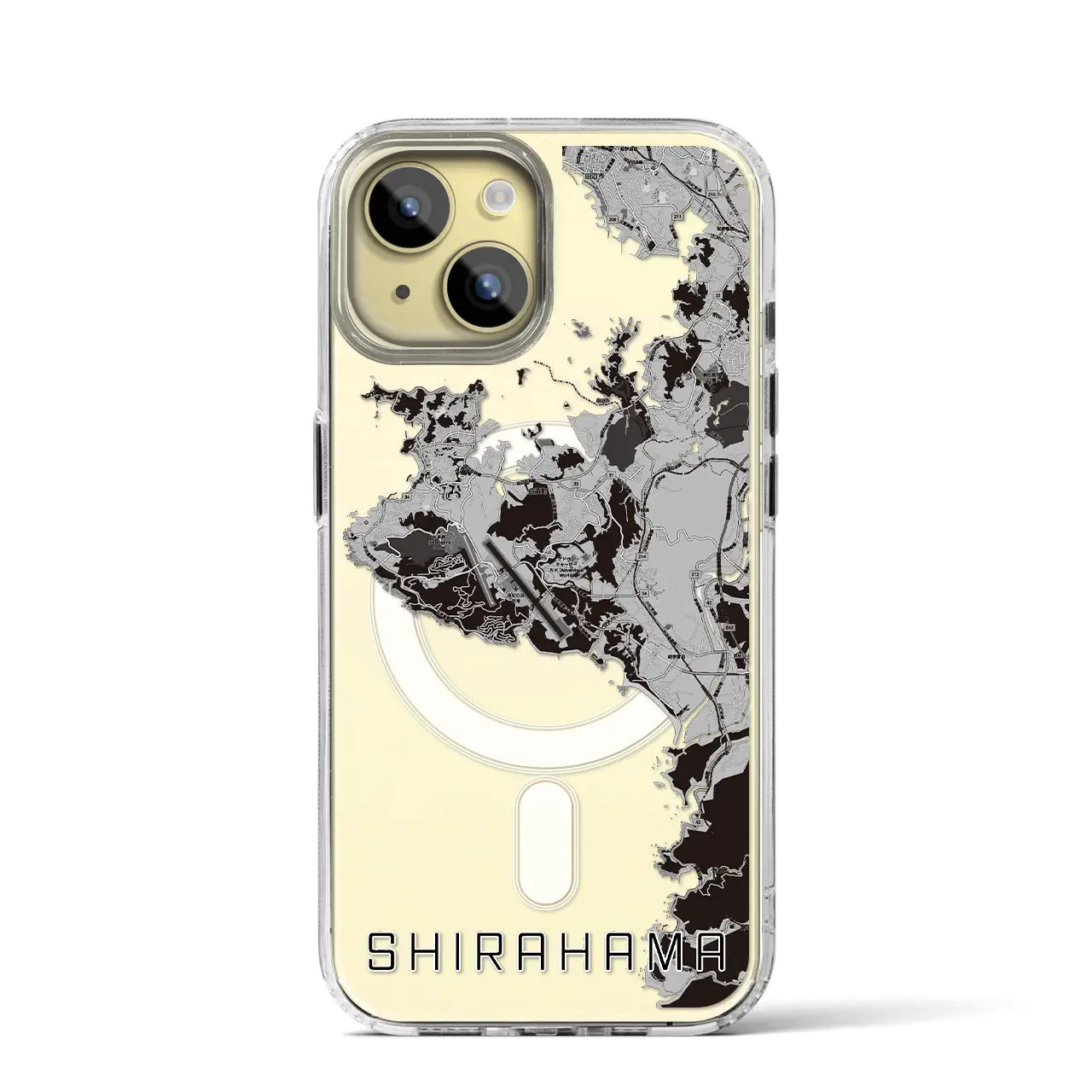 【白浜(和歌山県)】地図柄iPhoneケース(MagSafeタイプ)