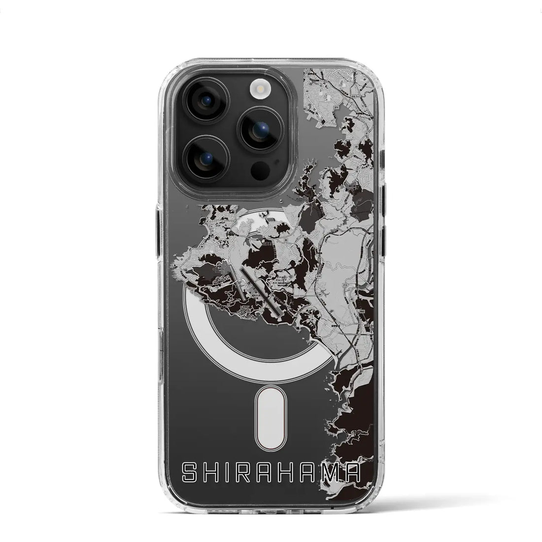 【白浜(和歌山県)】地図柄iPhoneケース(MagSafeタイプ)