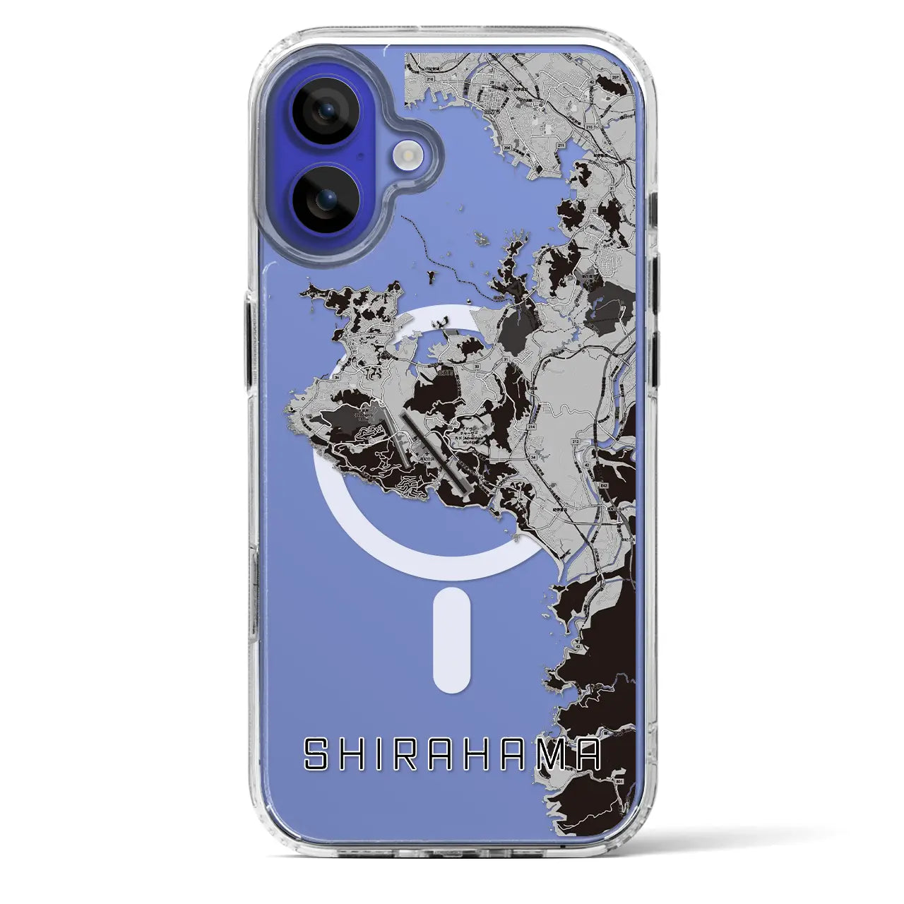 【白浜(和歌山県)】地図柄iPhoneケース(MagSafeタイプ)